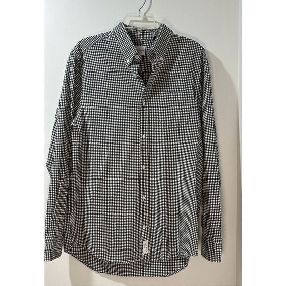 Five Four men’s black white checkered button up shirt size Large #27-0692 - Picture 1 of 6